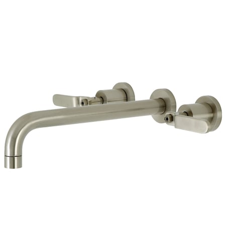 Kingston Brass KS8058KL Wall Mount Tub Faucet, Brushed Nickel KS8058KL